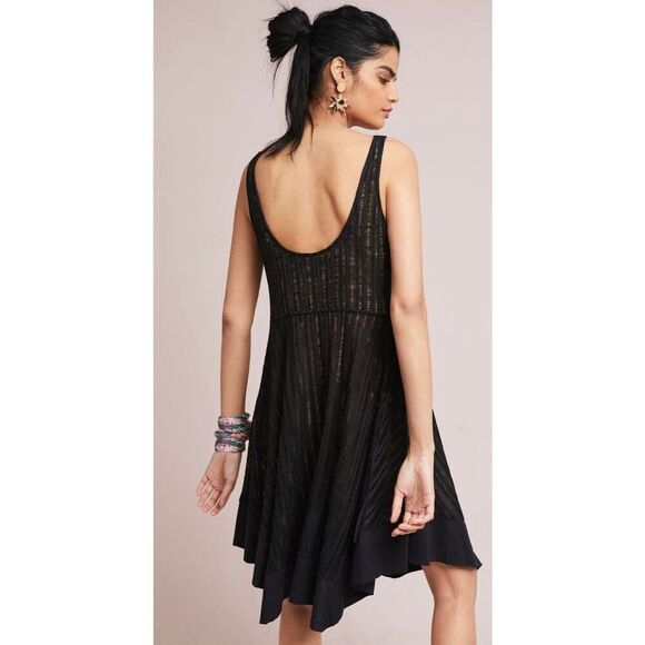 Tracy Reese Knit Lino Swing Feminine Sleeveless Black Dress Size Large - Picture 2 of 10